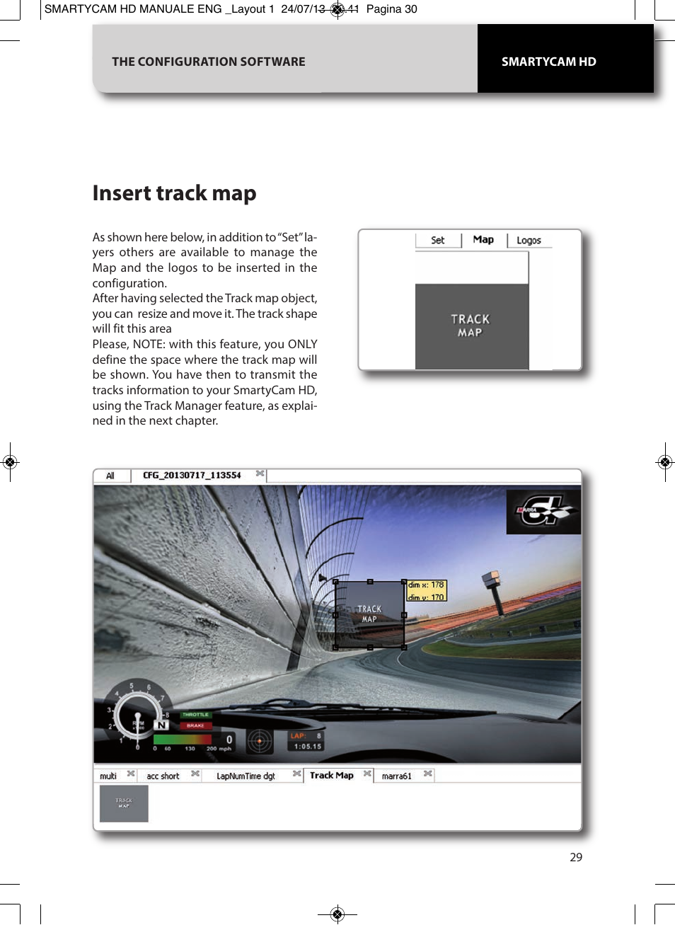 Insert track map | AiM SmartyCam GP HD ver 1.00 User Manual | Page 29 / 48