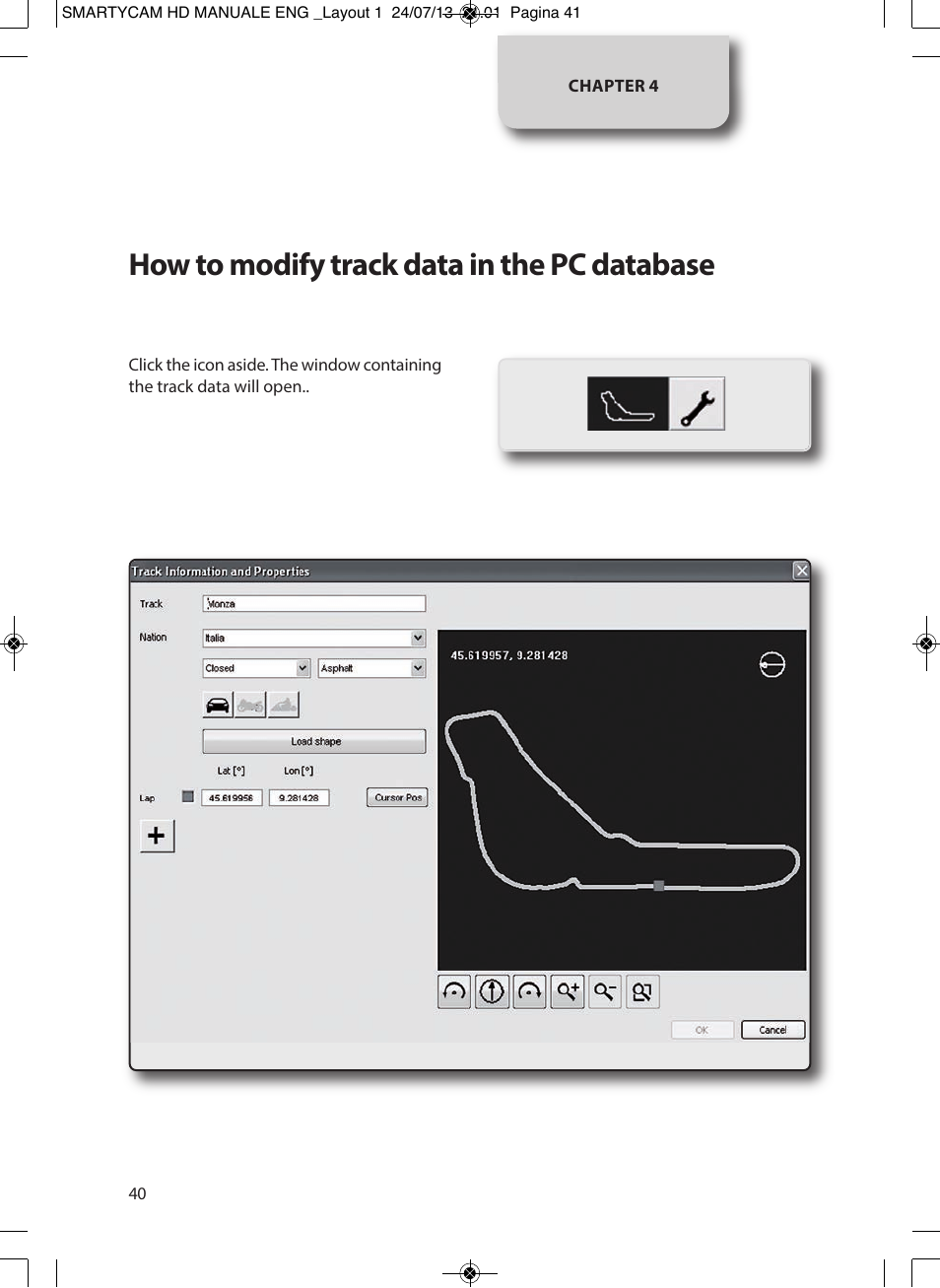 How to modify track data in the pc database | AiM SmartyCam GP HD ver 1.00 User Manual | Page 40 / 48