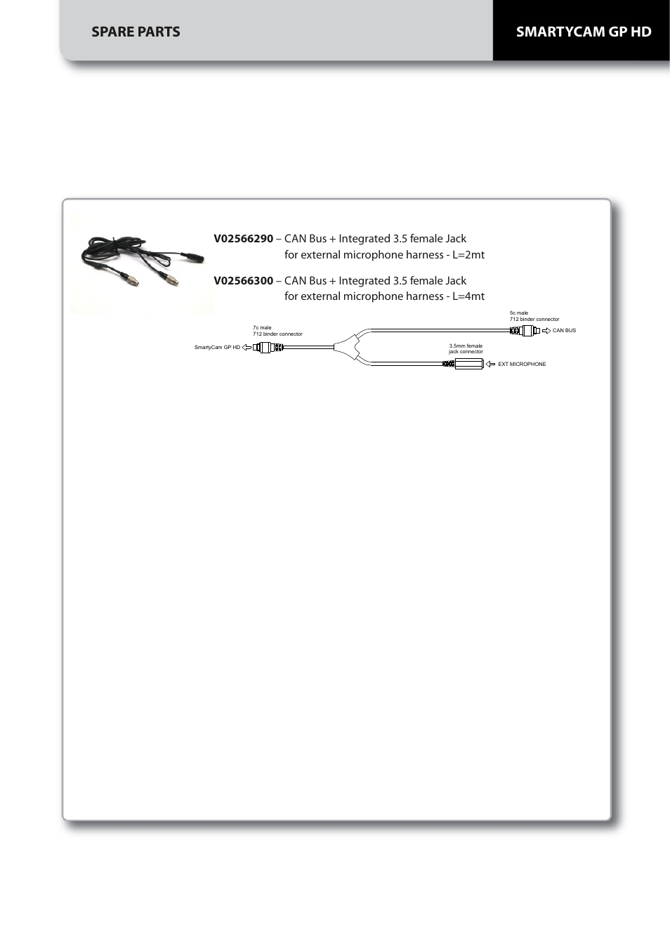 Smartycam gp hd spare parts | AiM SmartyCam GP HD ver 1.01 User Manual | Page 5 / 9