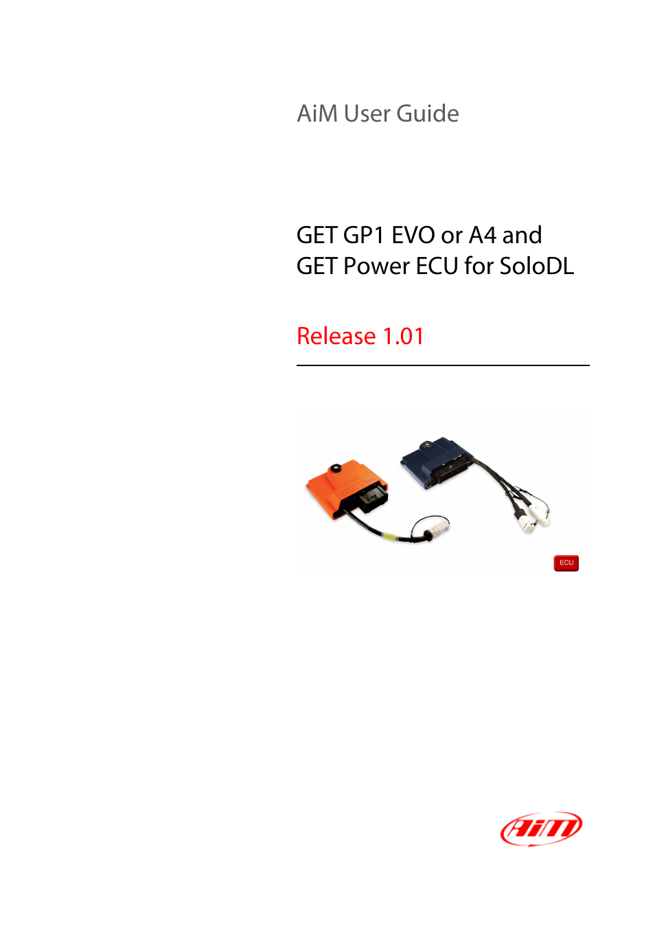 AiM GET Power ECU for SoloDL User Manual | 9 pages
