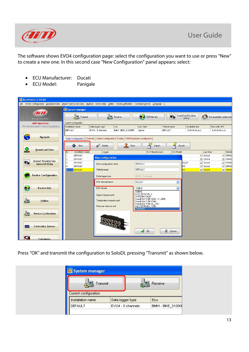 AiM Kit for SoloDL on Ducati Panigale User Manual | Page 14 / 16