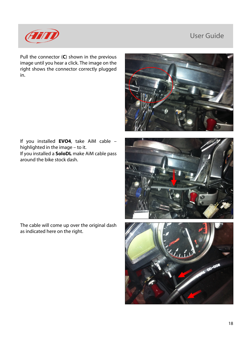 AiM Kit for SoloDL on Yamaha R1-R6 2004-2013 User Manual | Page 19 / 25