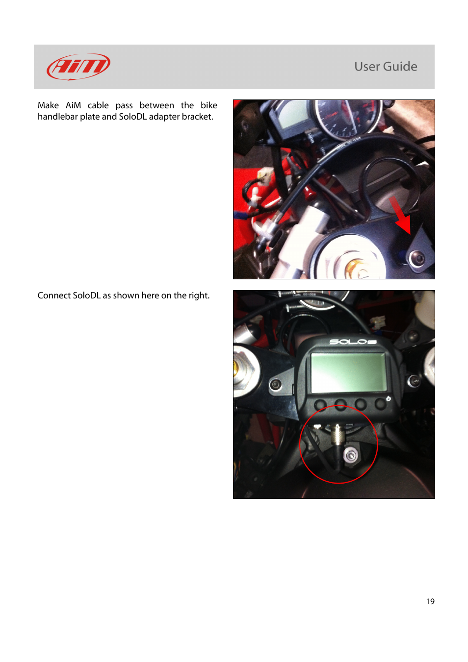 AiM Kit for SoloDL on Yamaha R1-R6 2004-2013 User Manual | Page 20 / 25