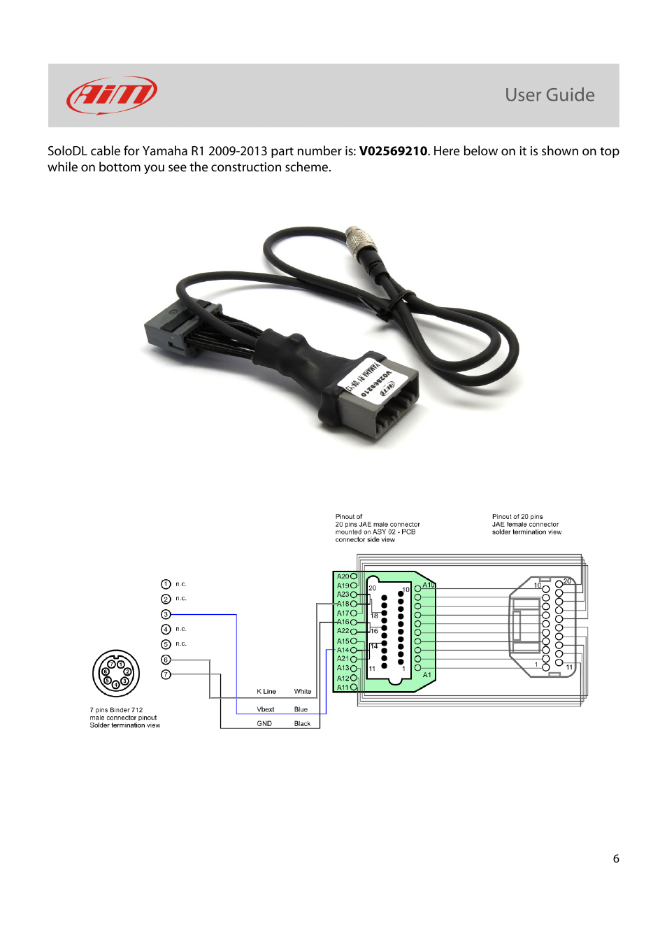 AiM Kit for SoloDL on Yamaha R1-R6 2004-2013 User Manual | Page 7 / 25