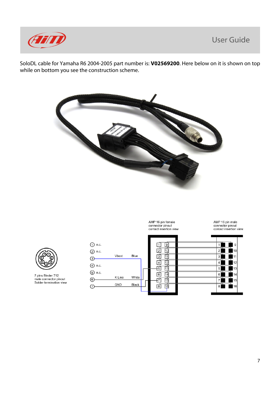 AiM Kit for SoloDL on Yamaha R1-R6 2004-2013 User Manual | Page 8 / 25