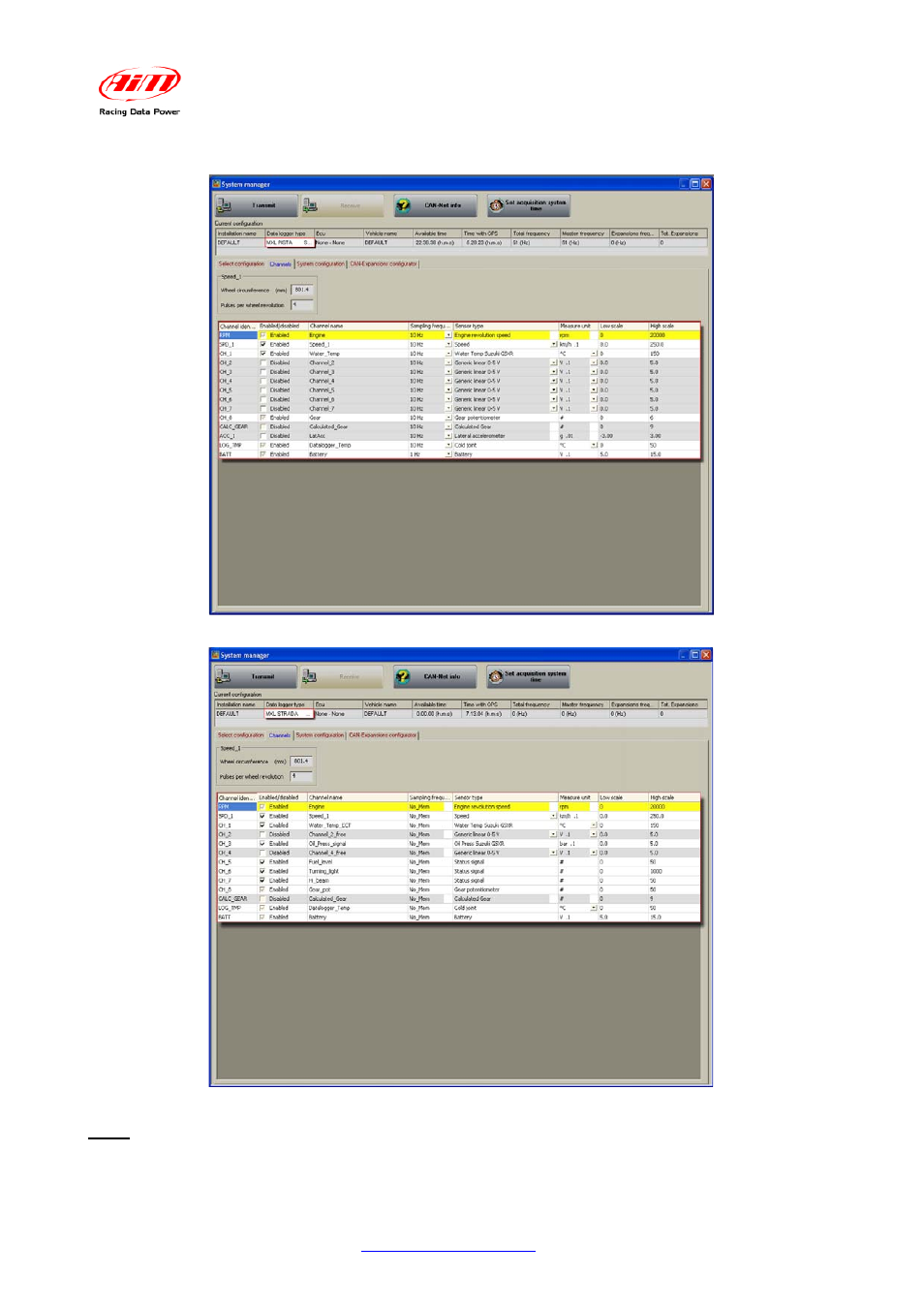 AiM GSX-R 1000 User Manual | Page 22 / 40