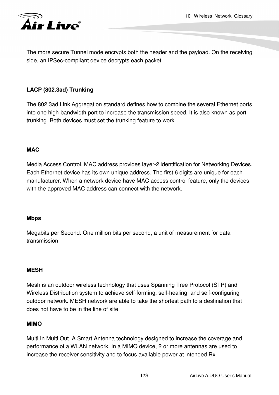AirLive A.DUO User Manual | Page 180 / 189