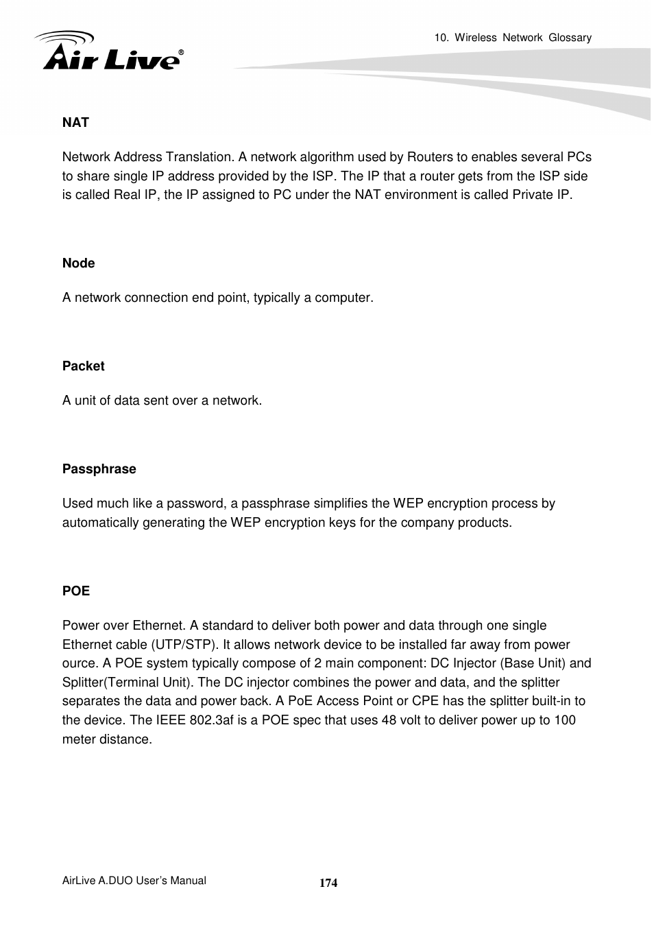 AirLive A.DUO User Manual | Page 181 / 189