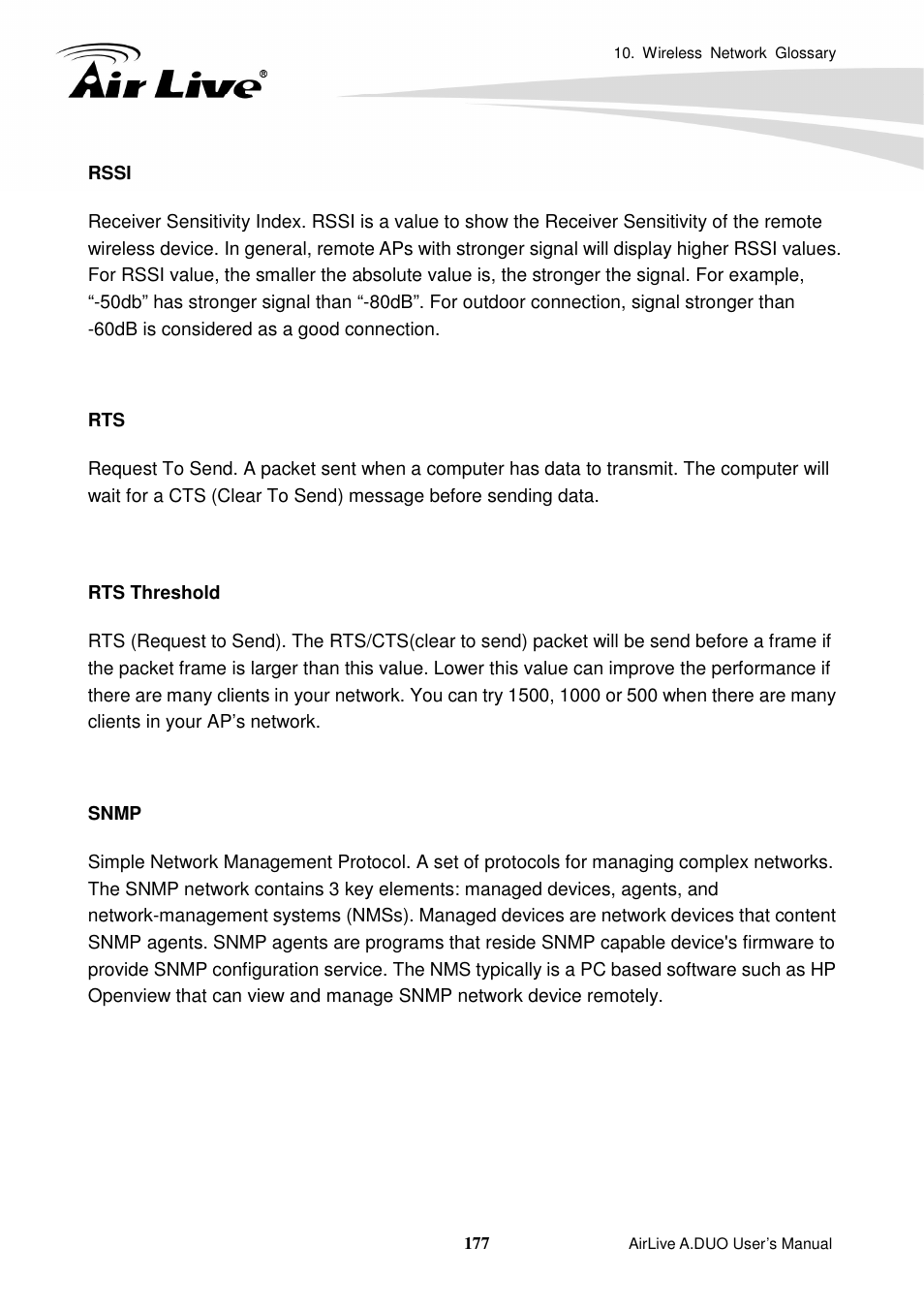 AirLive A.DUO User Manual | Page 184 / 189