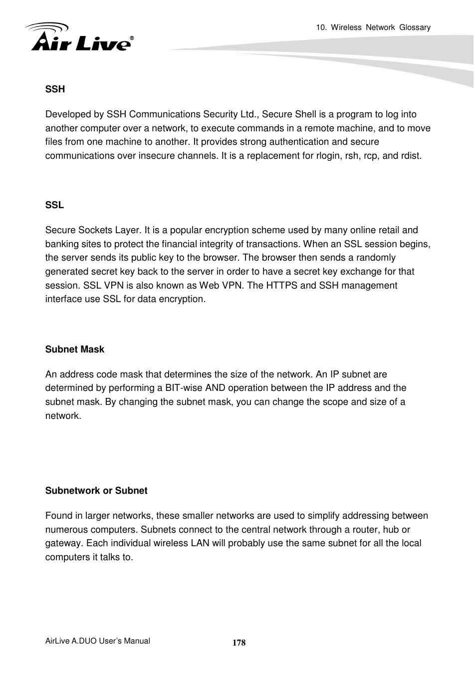 AirLive A.DUO User Manual | Page 185 / 189