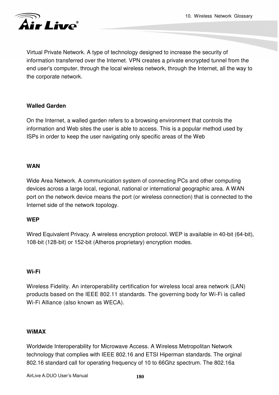 AirLive A.DUO User Manual | Page 187 / 189