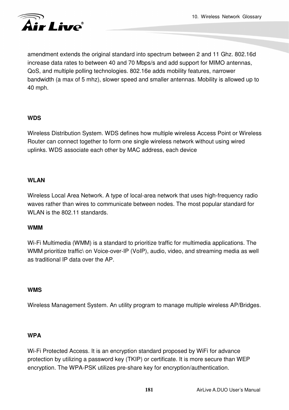 AirLive A.DUO User Manual | Page 188 / 189
