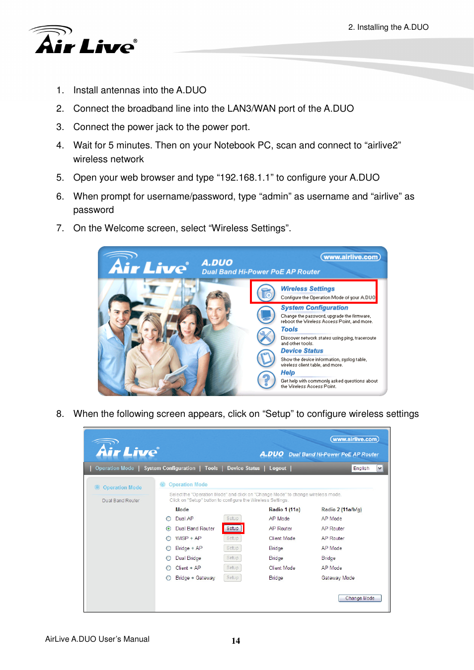 AirLive A.DUO User Manual | Page 21 / 189