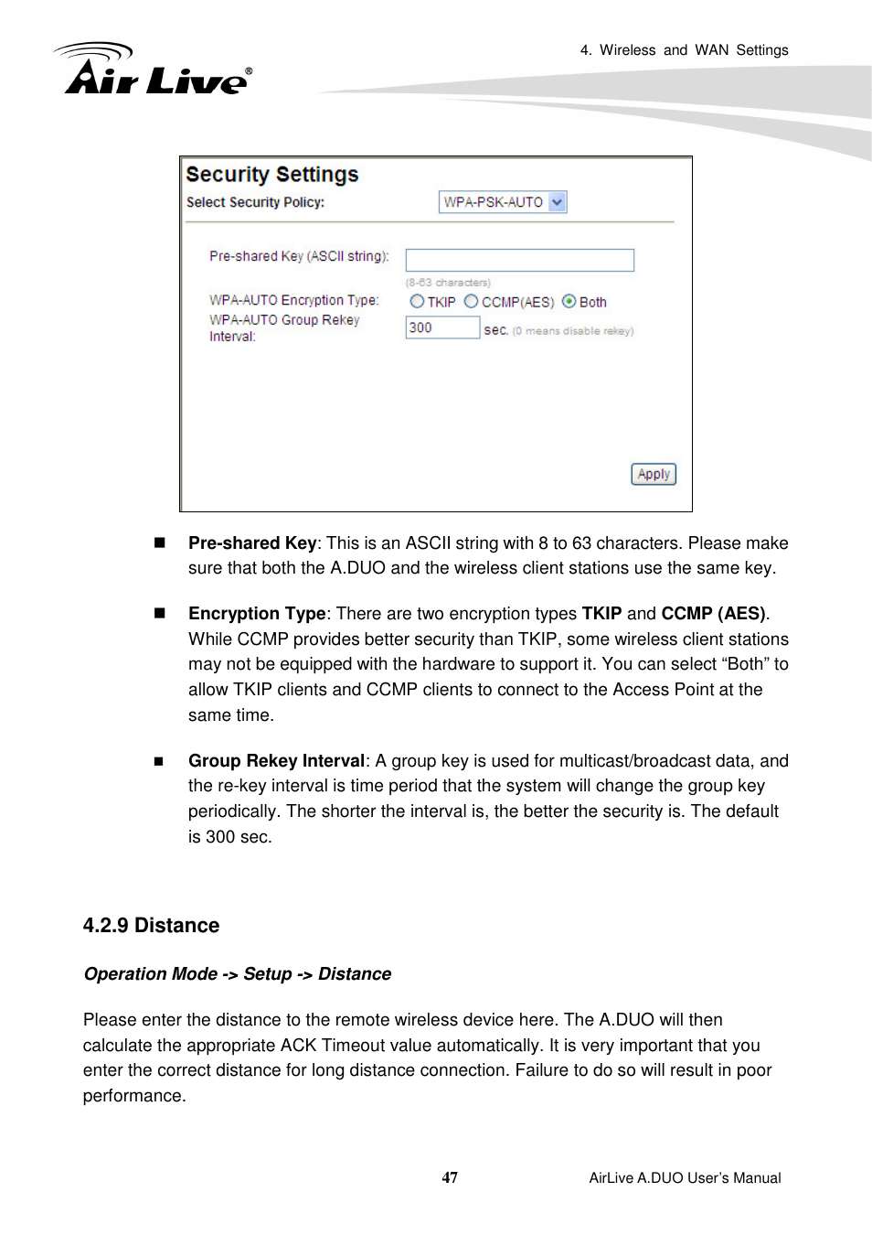 9 distance | AirLive A.DUO User Manual | Page 54 / 189