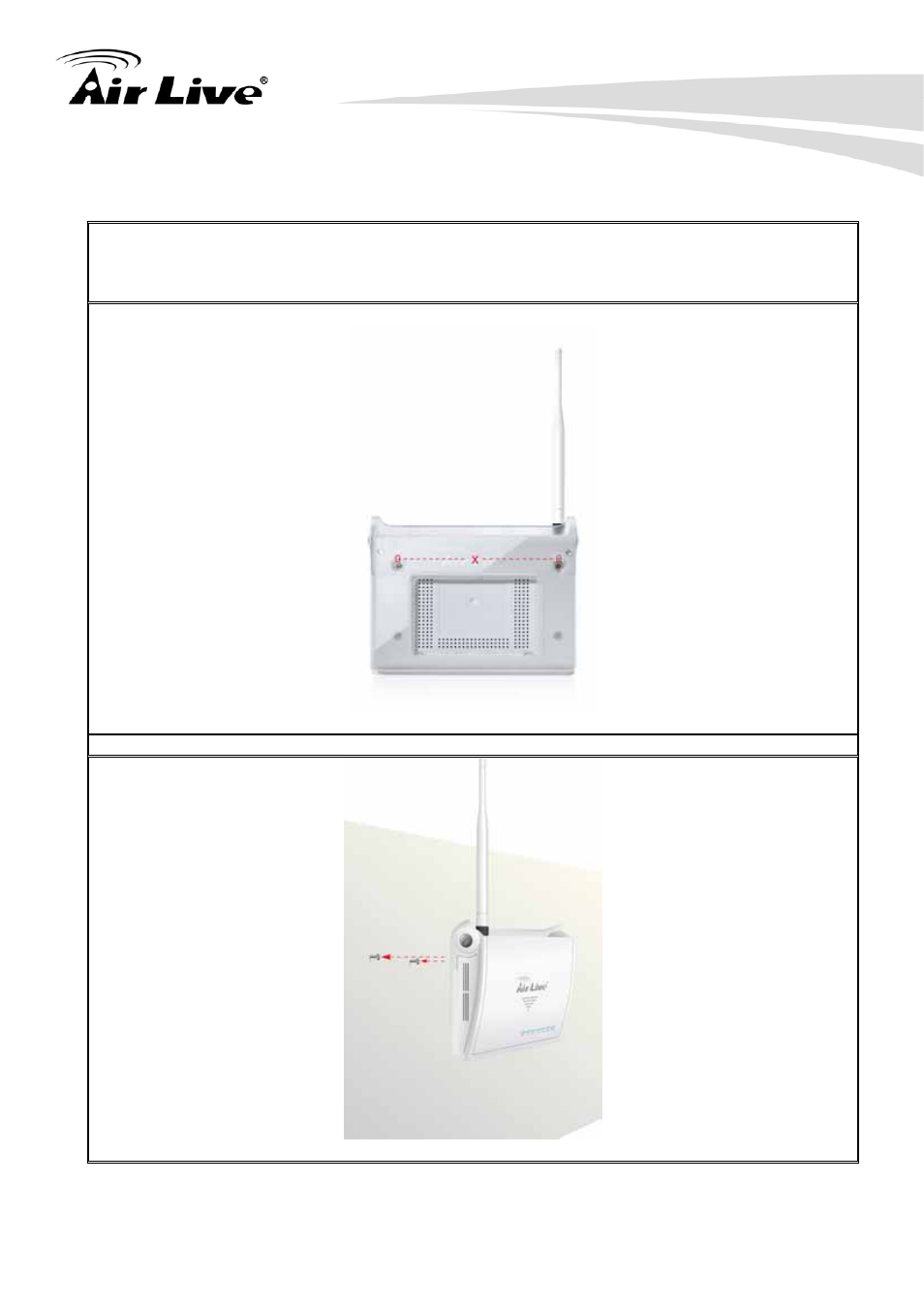 2 wall mount installation | AirLive Air3G User Manual | Page 19 / 111