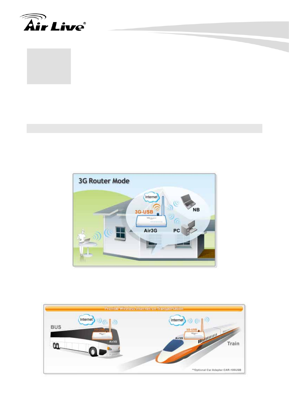 Configuration: 3g router mode, 1 application for 3g router mode | AirLive Air3G User Manual | Page 32 / 111