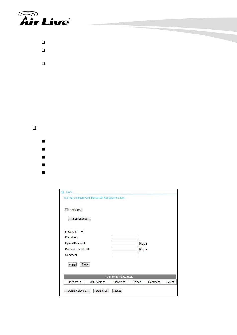 6 bandwidth control | AirLive Air3G User Manual | Page 49 / 111