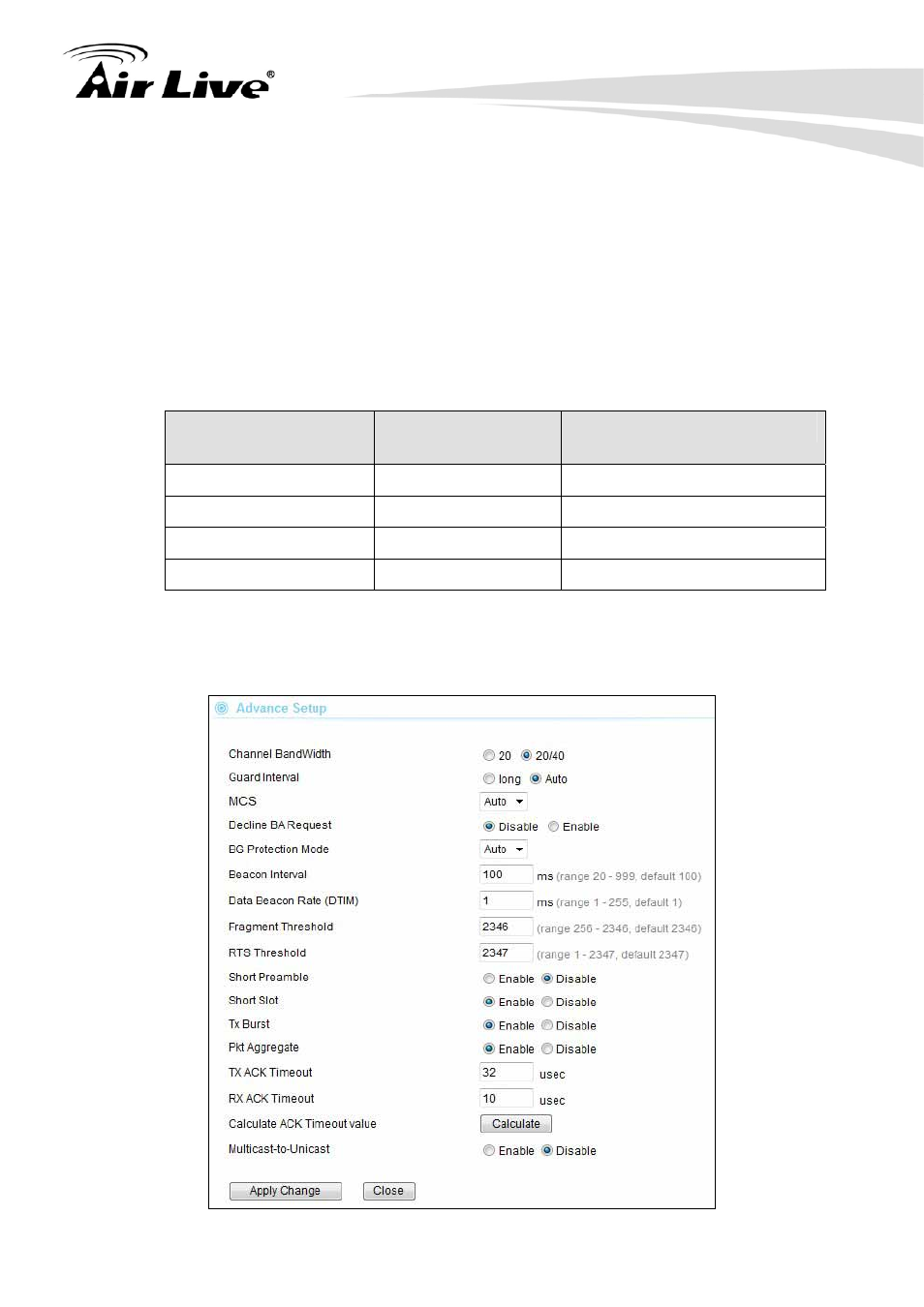 1 regulatory domain 8.2.2 advance setup, 1 regulatory domain, 2 advance setup | AirLive Air3G User Manual | Page 86 / 111