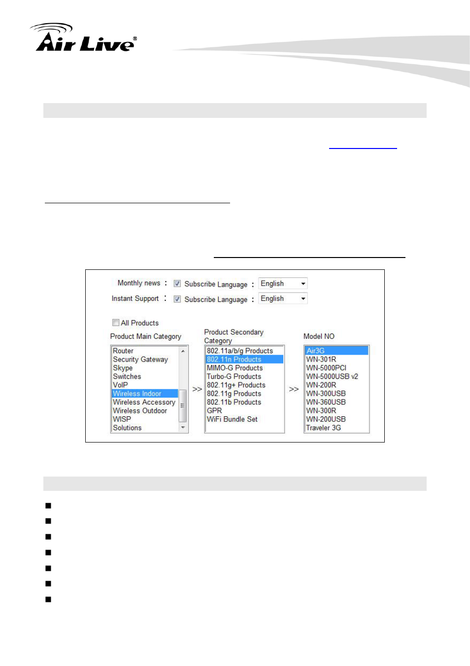 2 firmware upgrade and tech support, 3 features | AirLive Air3G User Manual | Page 9 / 111