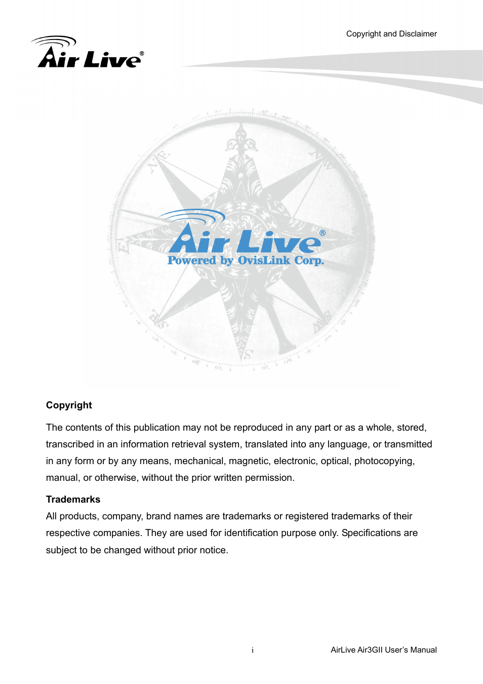 AirLive Air3GII User Manual | Page 2 / 75