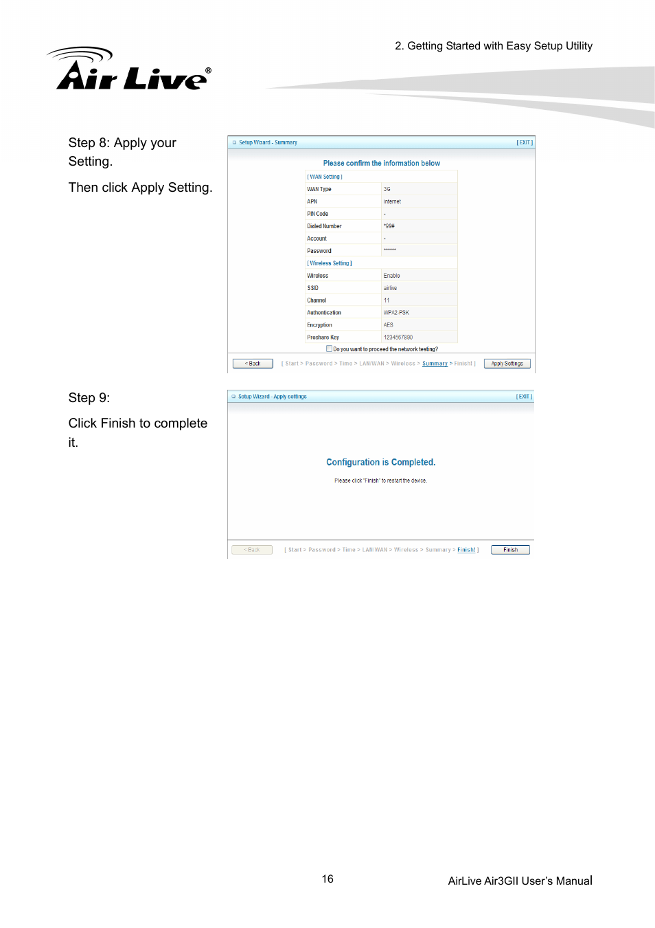 AirLive Air3GII User Manual | Page 20 / 75