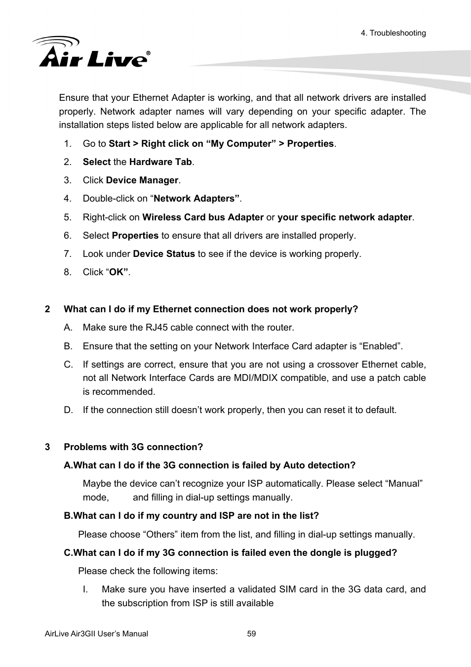 AirLive Air3GII User Manual | Page 63 / 75