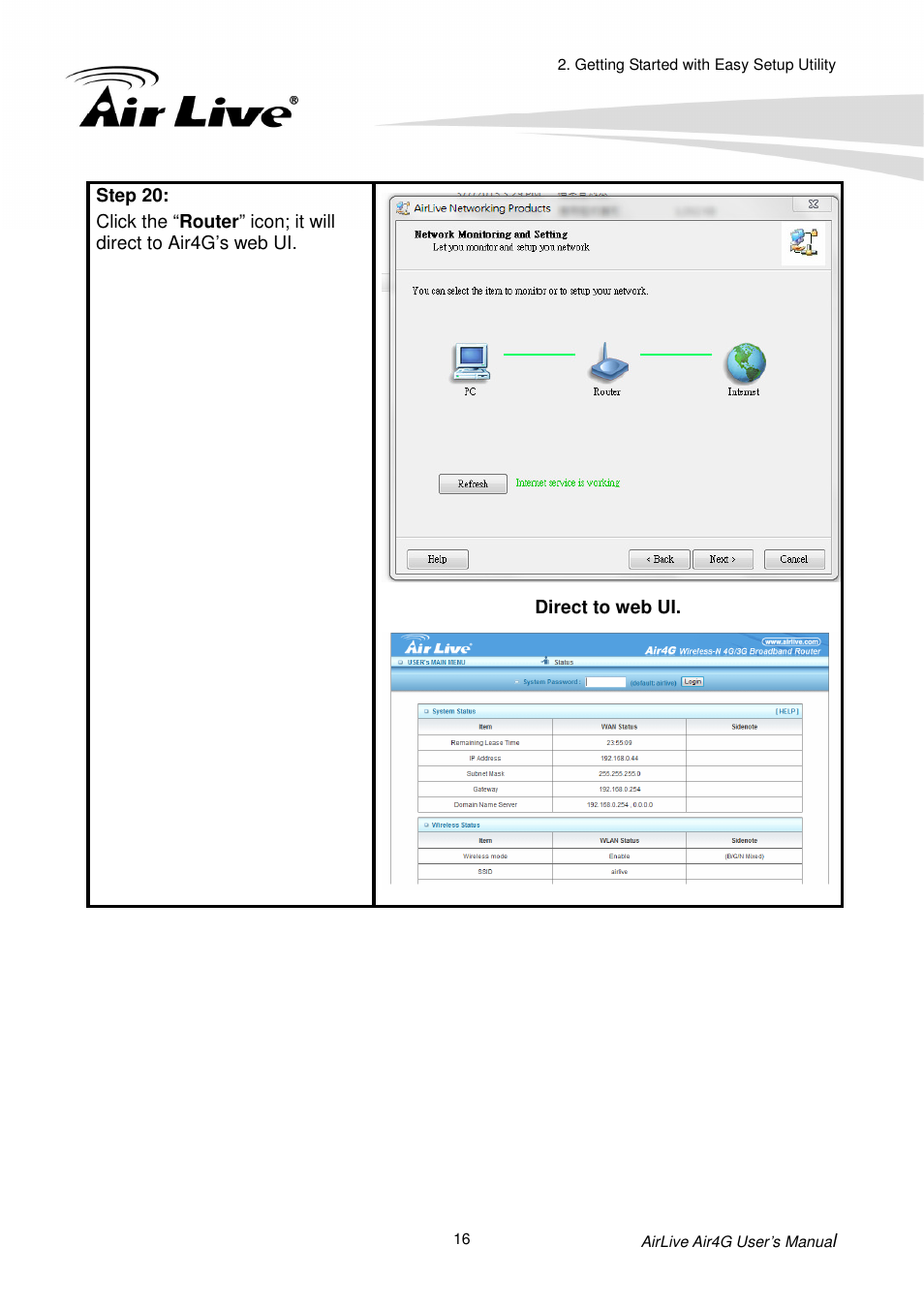 AirLive Air4G User Manual | Page 21 / 87