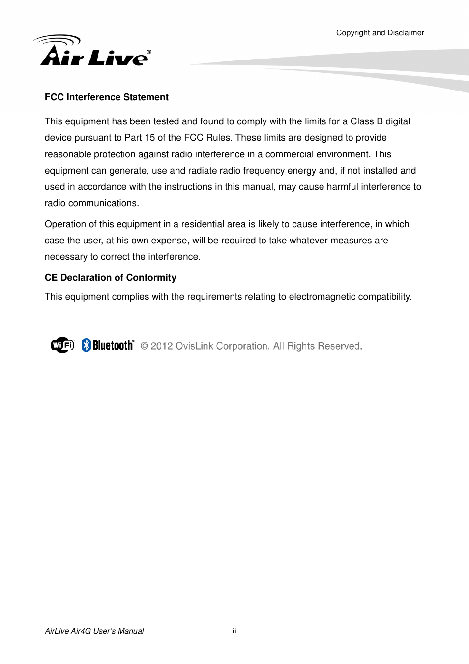 AirLive Air4G User Manual | Page 3 / 87