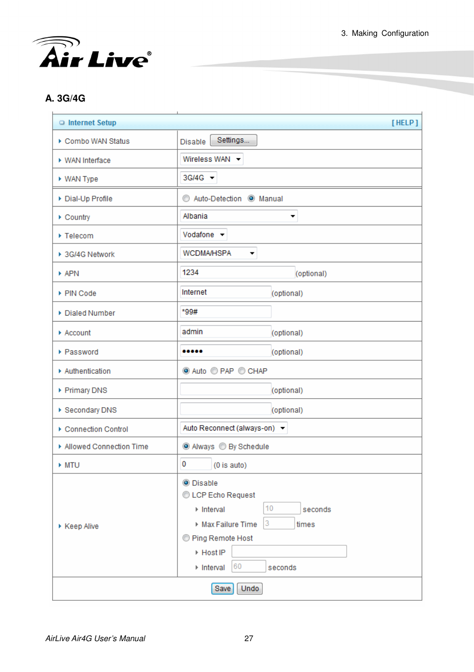 AirLive Air4G User Manual | Page 32 / 87