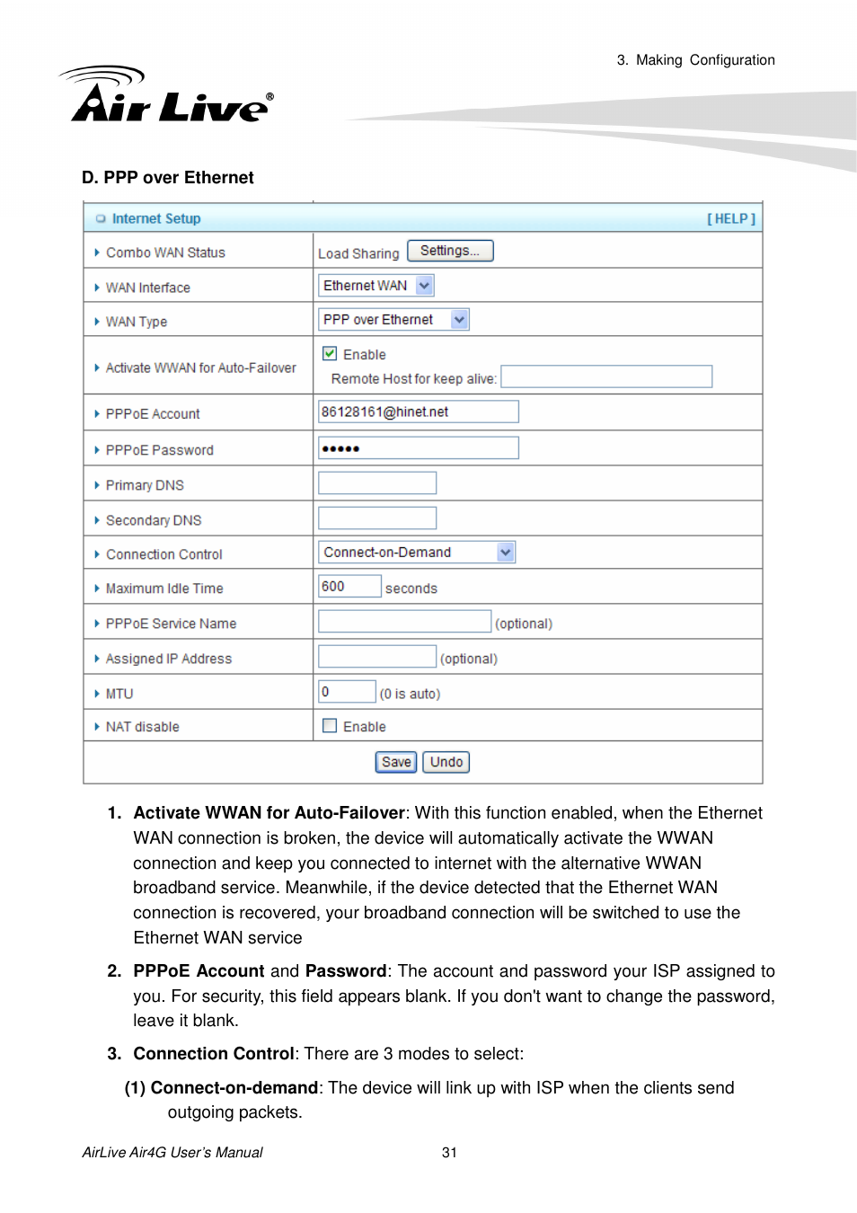 AirLive Air4G User Manual | Page 36 / 87