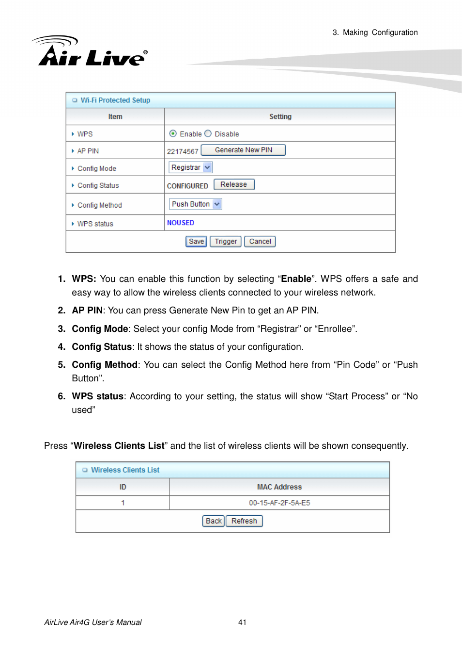 AirLive Air4G User Manual | Page 46 / 87