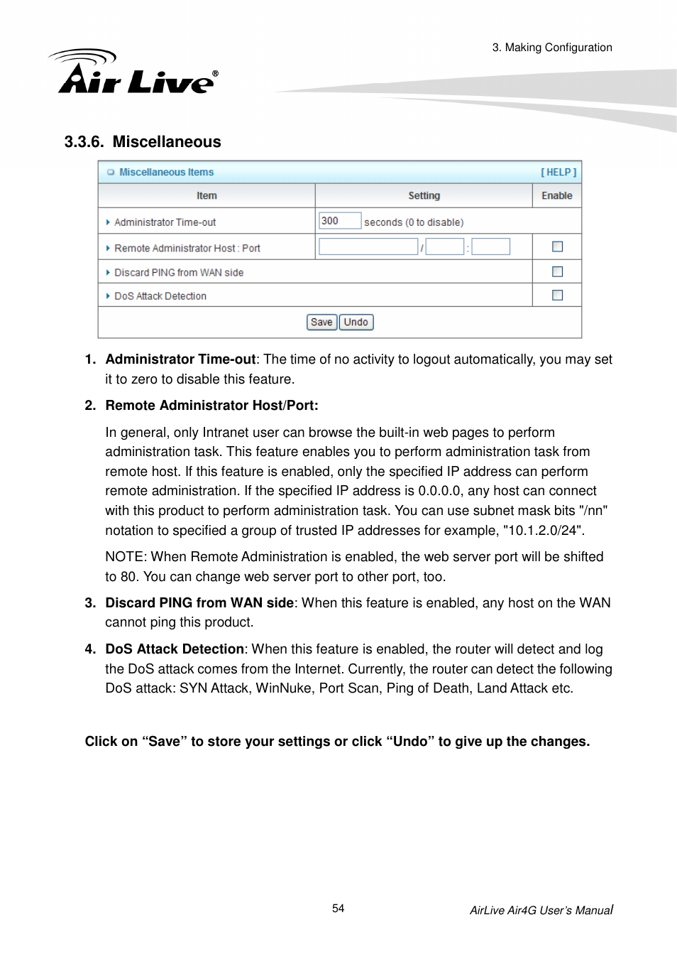 Miscellaneous | AirLive Air4G User Manual | Page 59 / 87