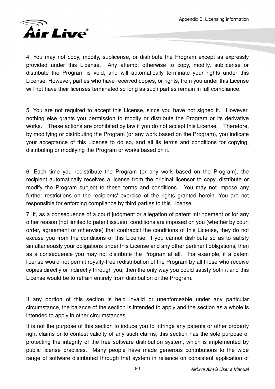 AirLive Air4G User Manual | Page 85 / 87
