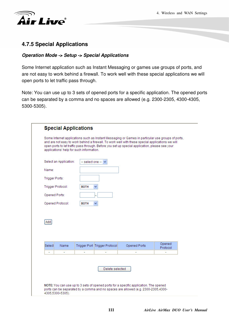 5 special applications | AirLive AirMax DUO User Manual | Page 119 / 208