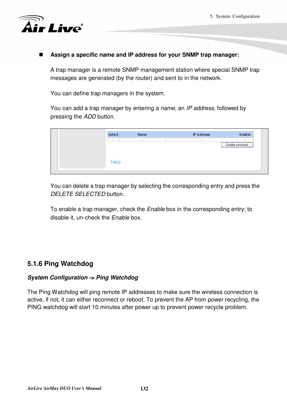 6 ping watchdog | AirLive AirMax DUO User Manual | Page 140 / 208