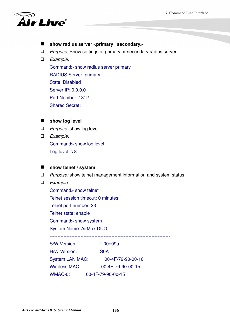 AirLive AirMax DUO User Manual | Page 164 / 208