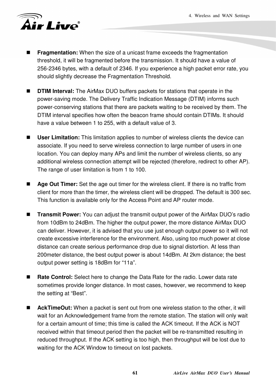 AirLive AirMax DUO User Manual | Page 69 / 208