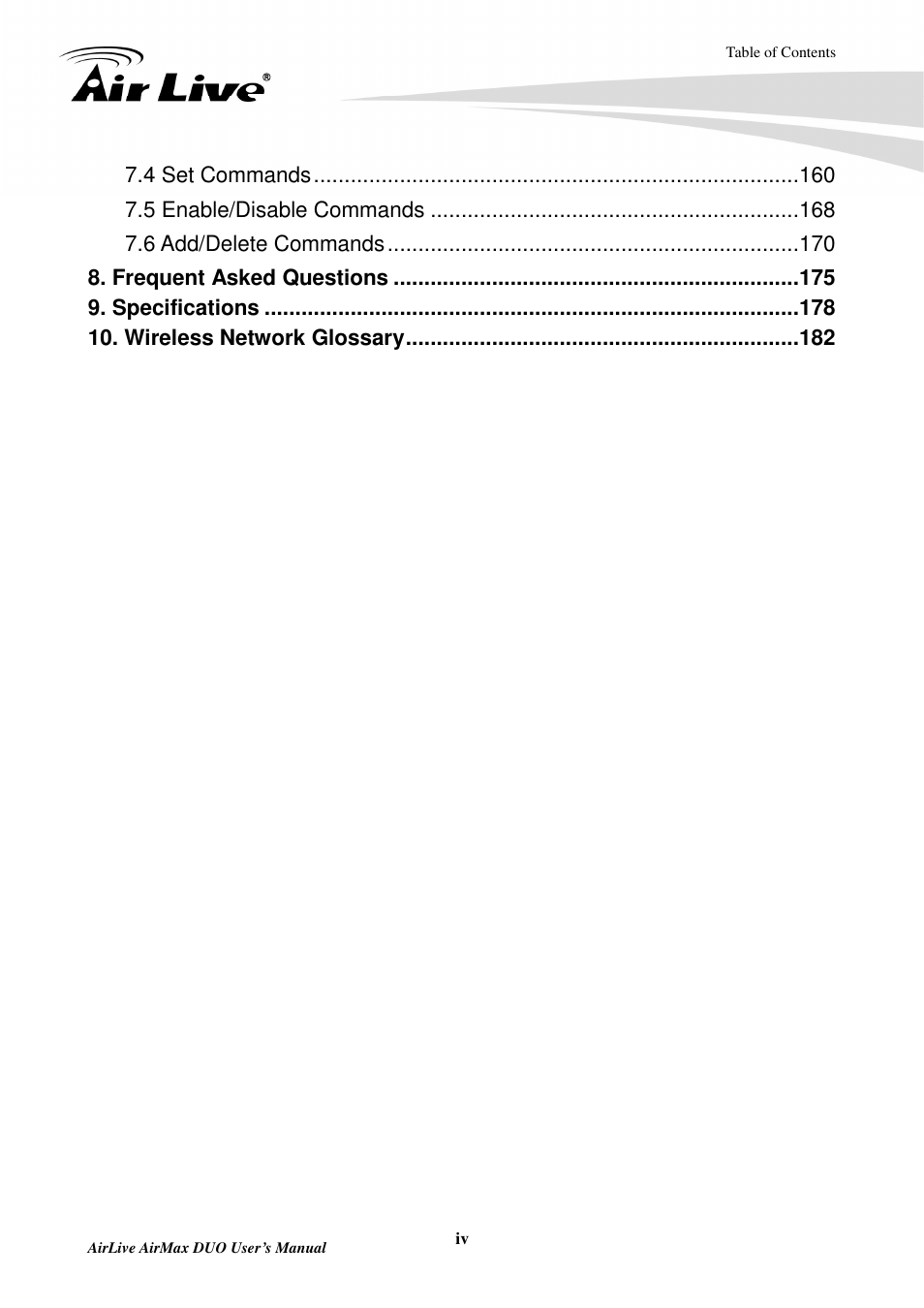 AirLive AirMax DUO User Manual | Page 8 / 208