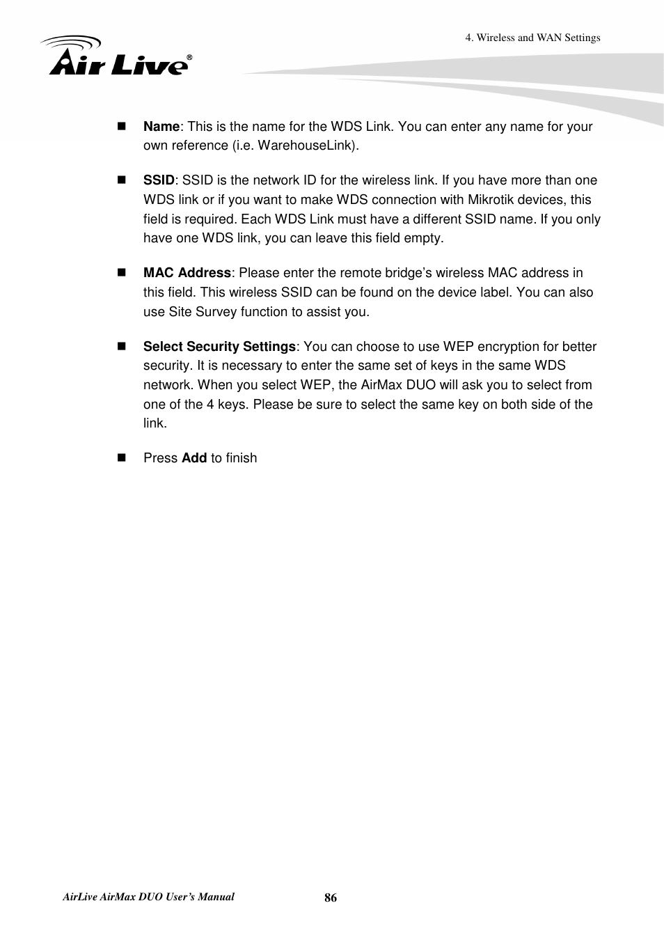 AirLive AirMax DUO User Manual | Page 94 / 208