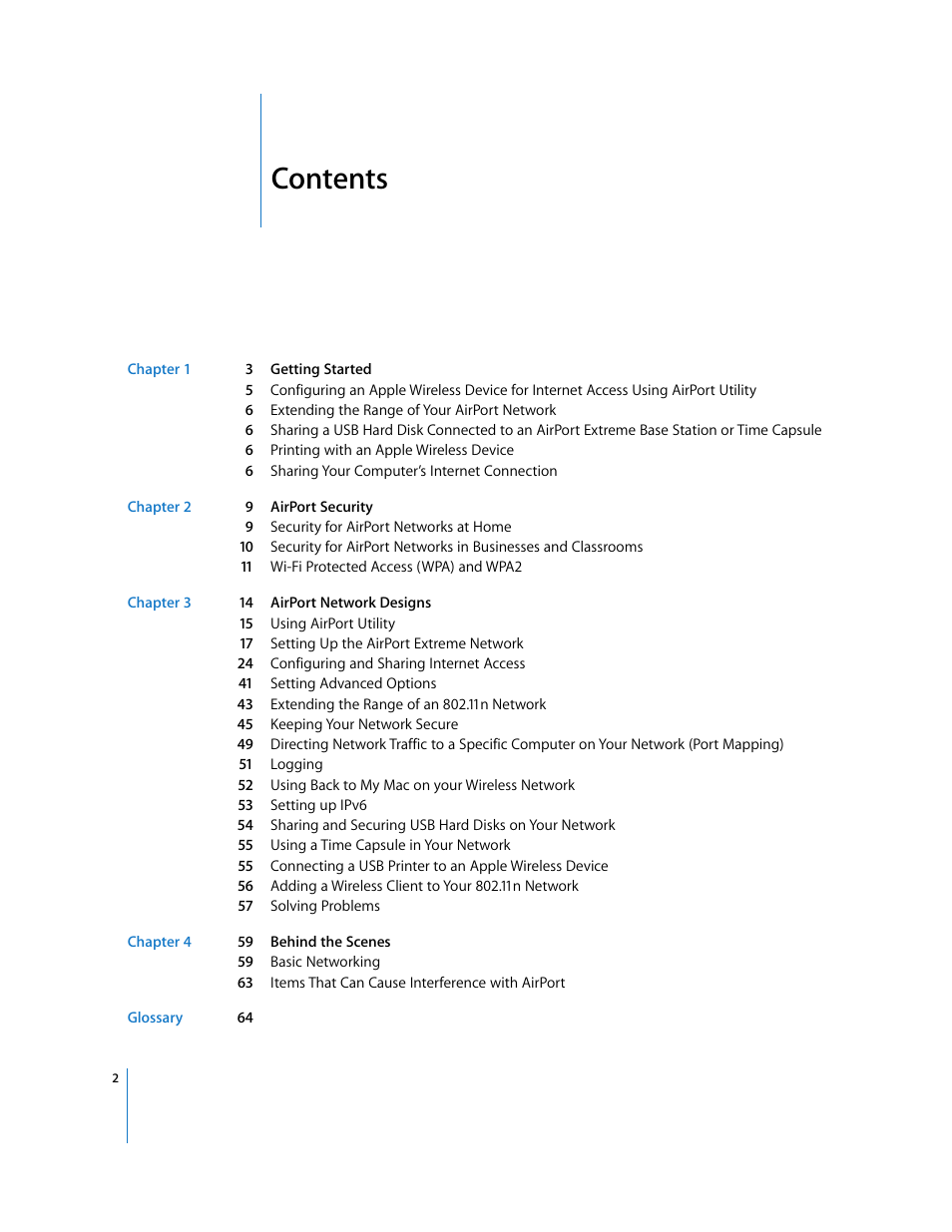 Apple AirPort Networks User Manual | Page 2 / 72