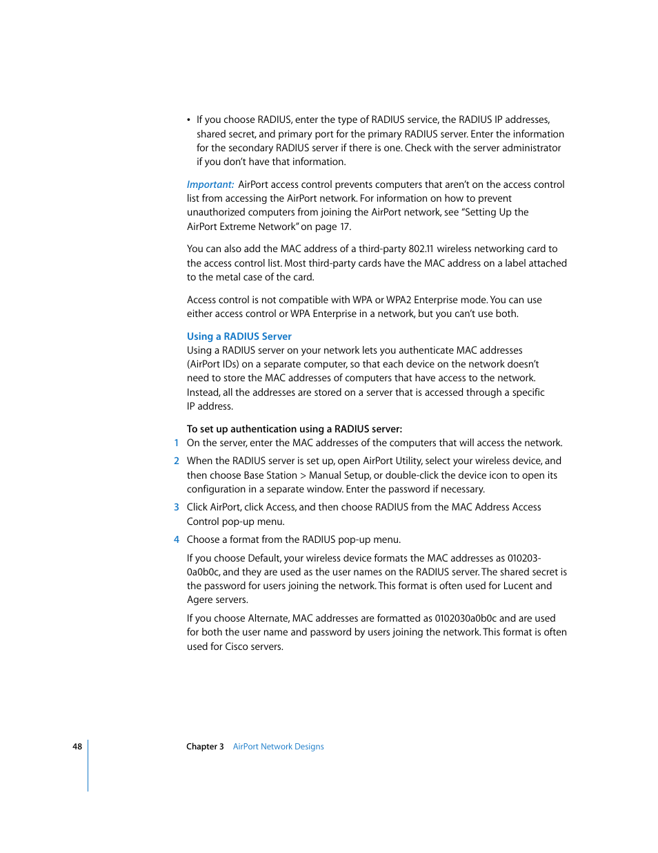 Apple AirPort Networks User Manual | Page 48 / 72