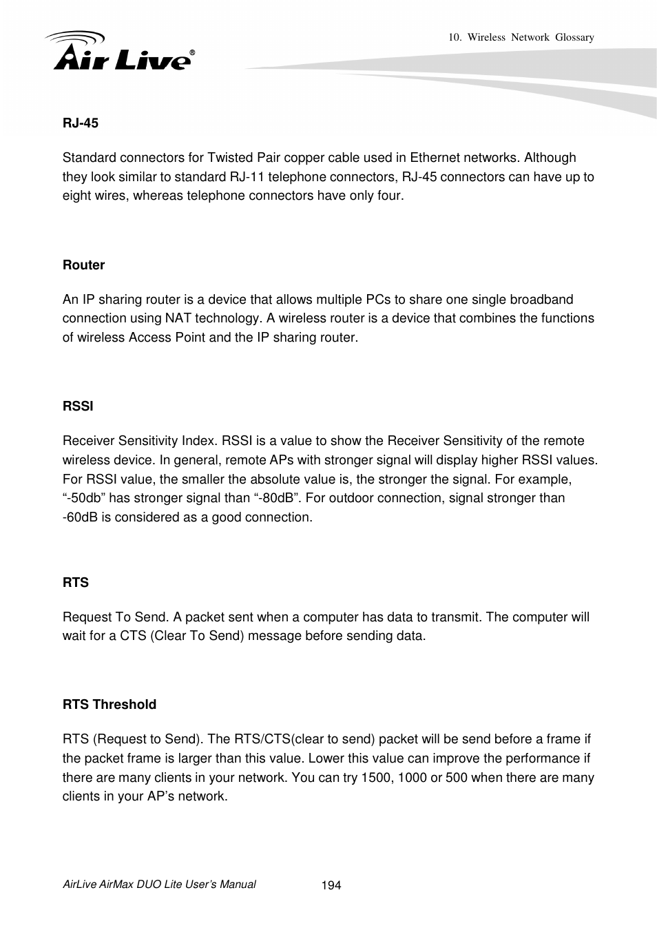 AirLive AirMax DUO Lite User Manual | Page 202 / 207