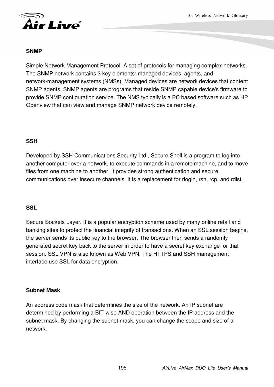 AirLive AirMax DUO Lite User Manual | Page 203 / 207