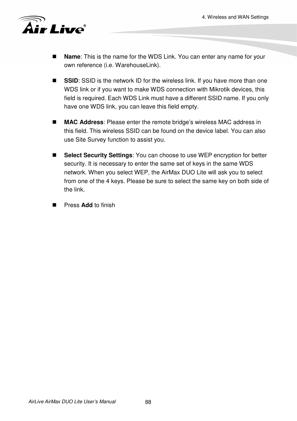 AirLive AirMax DUO Lite User Manual | Page 96 / 207
