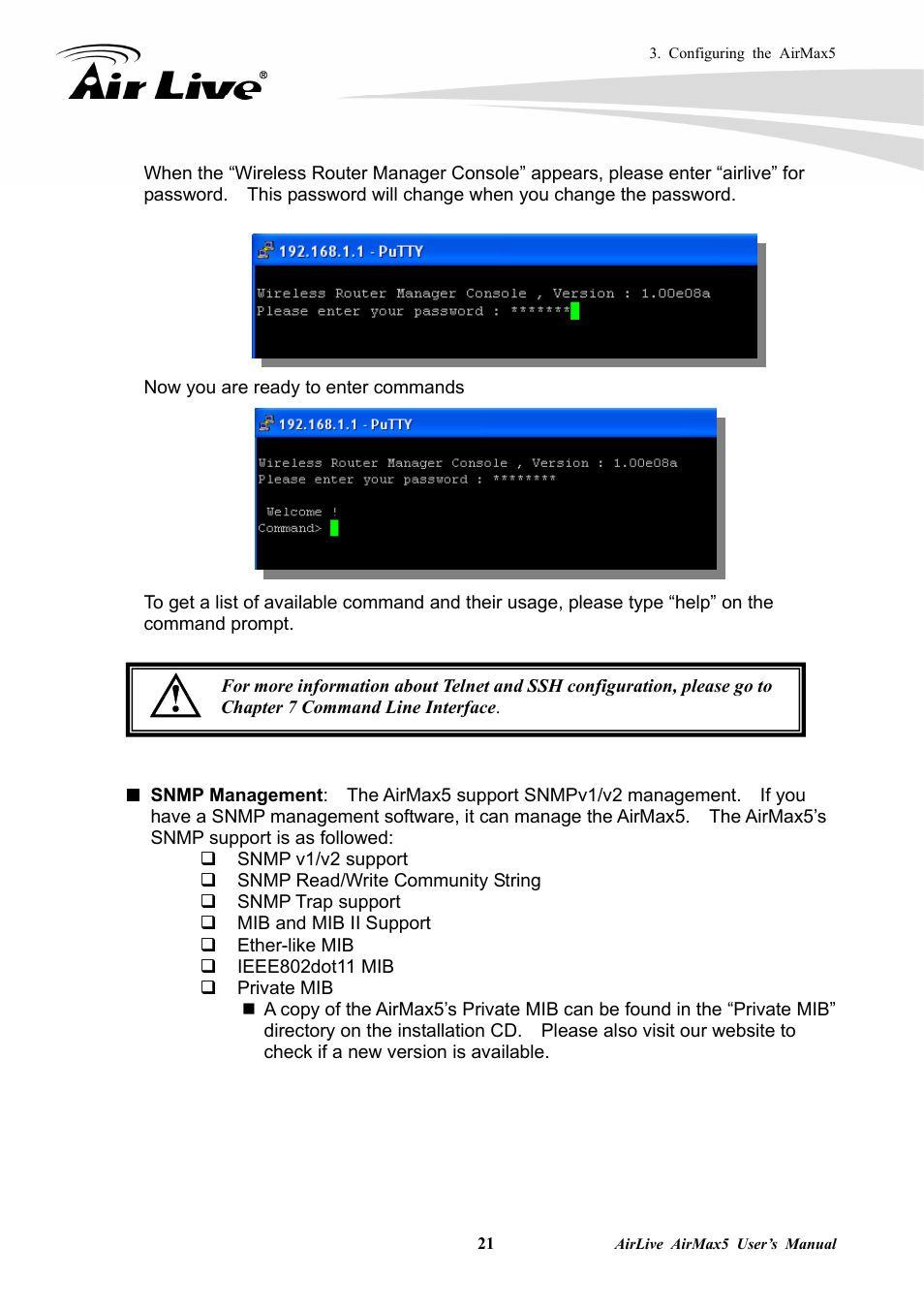 Snmp management | AirLive AirMax5 User Manual | Page 28 / 146