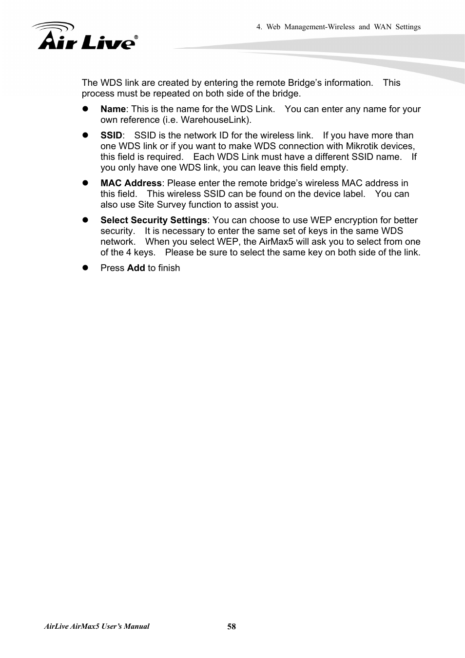 AirLive AirMax5 User Manual | Page 65 / 146