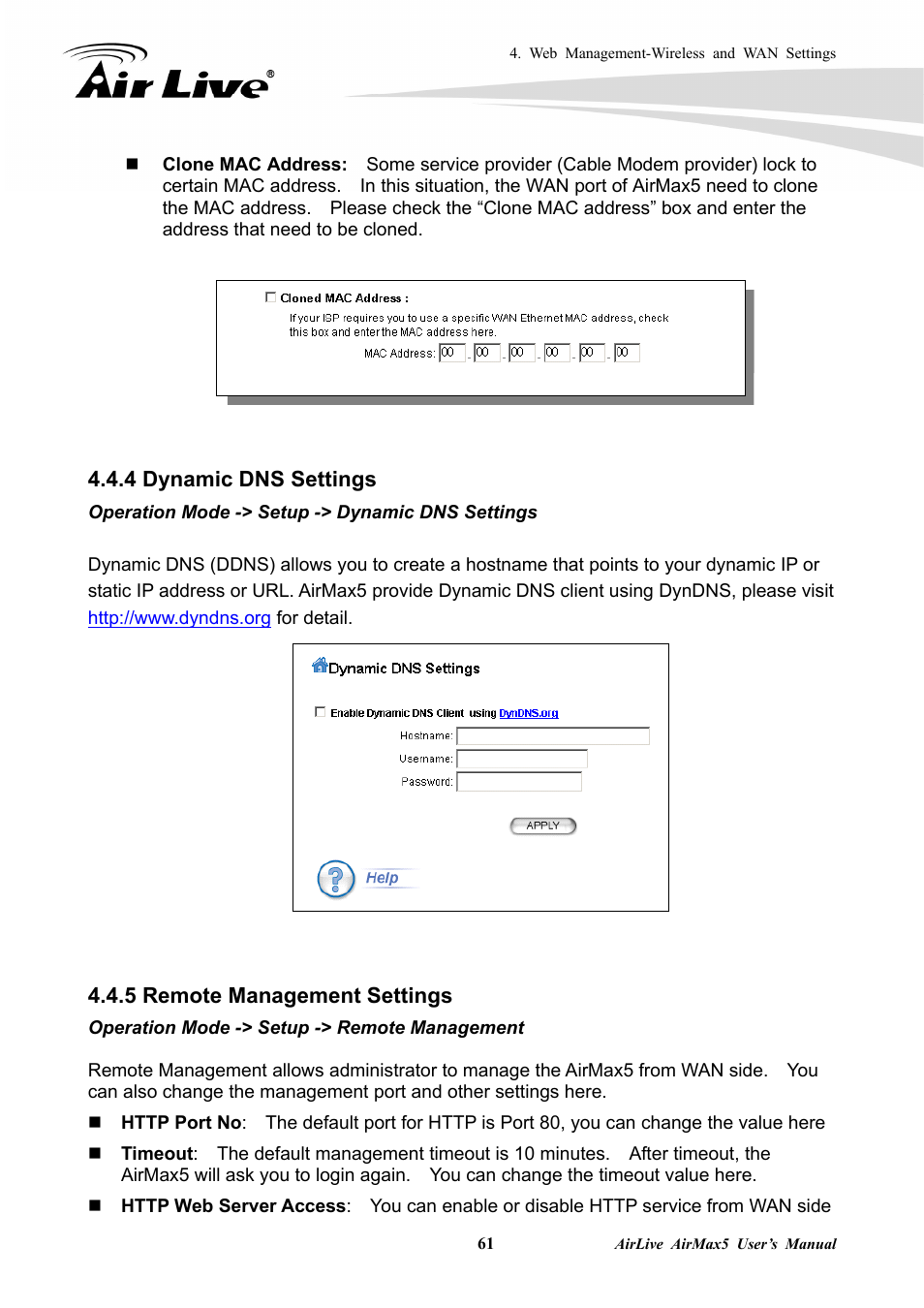 AirLive AirMax5 User Manual | Page 68 / 146