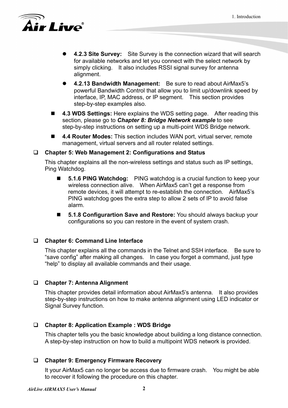 AirLive AirMax5 User Manual | Page 9 / 146