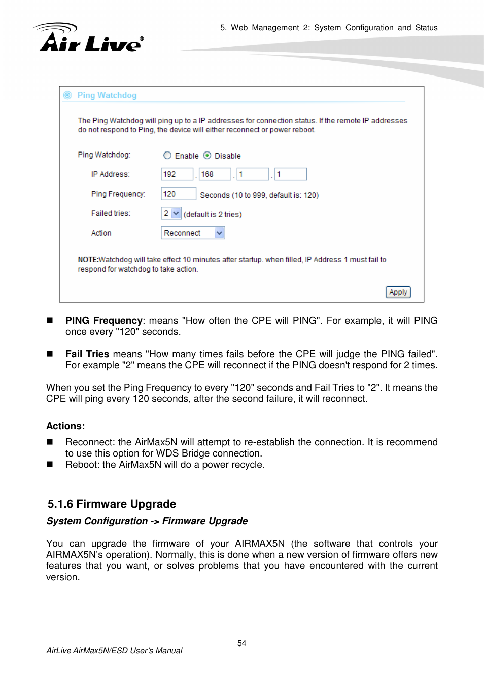 6 firmware upgrade | AirLive AirMax5N-ESD User Manual | Page 60 / 93