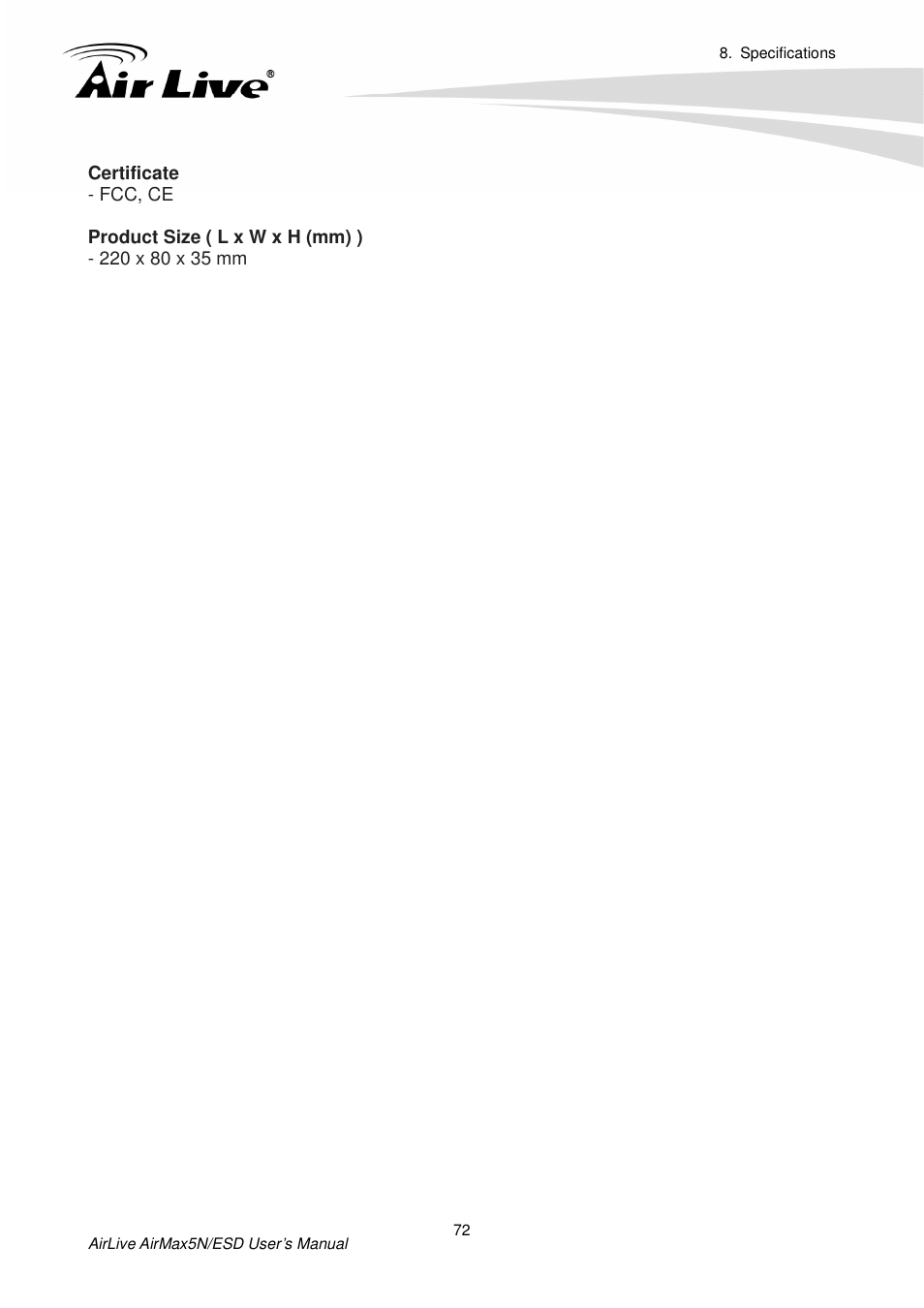 Wireless networkglossary, Wireless network glossary | AirLive AirMax5N-ESD User Manual | Page 78 / 93